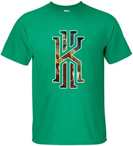 XingHua Men's Kyrie Irving Logo Classic Short Sleeve T-shirt green M