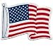 Waving American Flag Car Magnet