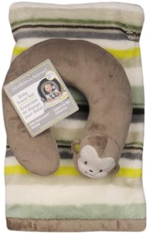 Blankets and Beyond Animal Baby Travel Pillow and Blanket Travel Sets Neutral