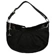 COACH SIGNATURE PLEATED MEDIUM HOBO HANDBAG BLACK PATENT LEATHER/BLACK 13740