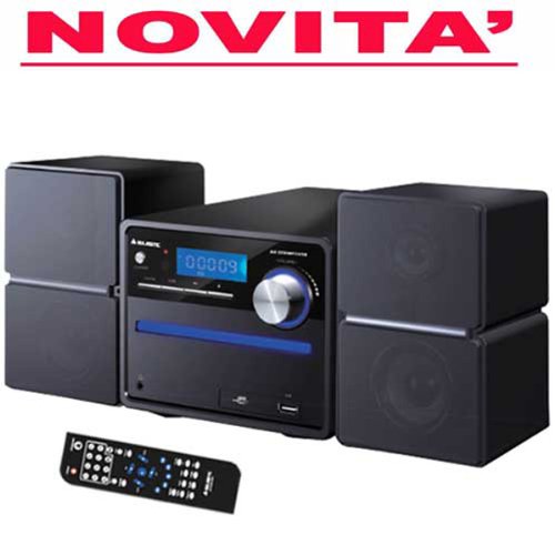 MAJESTIC AH-2336 MICRO HI-FI DUO MP3 CON INGRESSO USB E DUE INGRESSI RCA TELECOMANDO PRESA CUFFIE