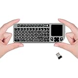 FAVI FE01-SL Mini 2.4GHz Wireless Keyboard Touchpad with Laser Pointer (Silver)