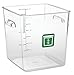 Rubbermaid Commercial Products 1980331 Square Plastic Food Storage Container, Green Label, 8 quart, Clear