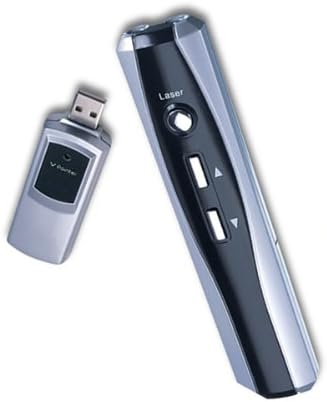 PowerPoint Radio Frequency Wireless Remote Controller w/ Laser Pointer (Style V105 - 4GB Flash Memory)