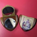 木製中華風化粧鏡 中国雑貨　【多幸屋】　西安民俗工