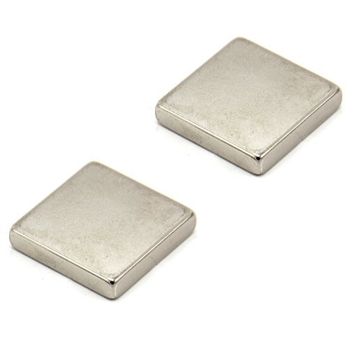 25 x 25 x 5mm thick N42 Neodymium Magnet - 9kg Pull (Pack Of 2) - Strong/Powerful Magnets