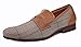 Ferro Aldo Men Fashion Slip On Loafers Dress Shoes Leather Lining Brown Plaid