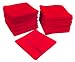 Eurow Microfiber 16 x 16 in. 300 GSM Cleaning Towels 25-Pack (Red)