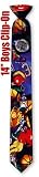 All Sport 14inch by Wild Ties black polyester boys clipon ties