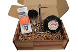 Simply Beautiful Shaving Gift Set with Merkur Razor, Stand, Brush, and Omega Soap