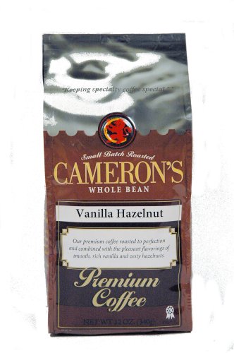 Camerons Vanilla Hazelnut Whole Bean Coffee, 12-Ounce Bags (Pack of 3)