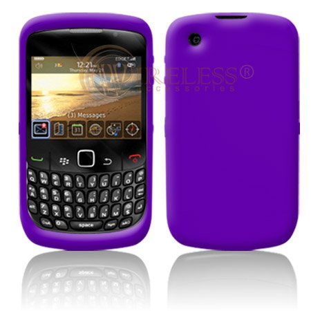 Purple Silicone Gel Cover for Blackberry 9300, 8520, 8530