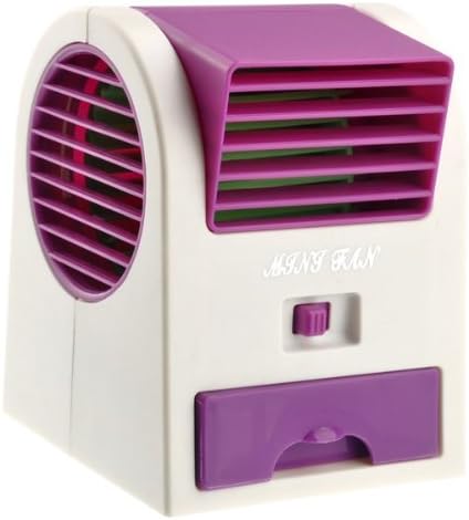 BestProtect New 3 * AA /USB Powered Mini Fragrance Air-conditioning Cooling Fan USB Mini Bladeless Desktop Fan Cooler for Laptop / Notebook / PC MacBook Portable Small Fan & Mini Refresh Air Conditioner Stay Cool Cooler (Purple)