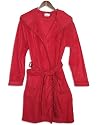 Lingerie - Ladies Fleece Hooded Robe, Red