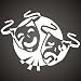 Symbol Decals : Drama Masks Vinyl Graphic Sticker