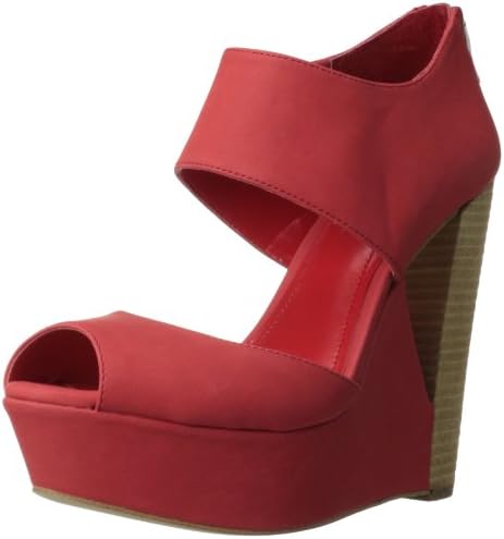 BCBGeneration Women's Velara Wedge Sandal,Chili Red,6.5 M US