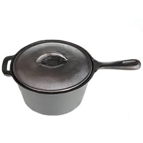 Buy Cajun Cookware Pots 3-quart Seasoned Cast Iron Sauce Pot - Gl10491bs