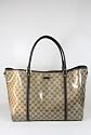 Gucci Handbags Large Beige Crystal (Coating) and Brown Leather 265696