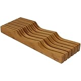 Oceanstar In-Drawer Bamboo Knife Organizer