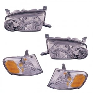 2001-2002 Toyota Corolla Headlight and Corner Light - SET (4-Piece) 2001-2002 Toyota Corolla Headlight and Corner Light - SET (4-Piece)
