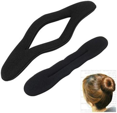 KGEND 4pcs Magic Foam Sponge Clip Hair Styling Donut Bun Former Maker (2 Large+2 Small)