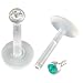 16g 16 gauge 1.2mm, 5/16" Inches 8mm long - 316L Surgical Stainless Steel Lip Bar Internally Labret Ring Monroe Ear Tragus Stud Earrings clear and Blue Zircon Swarovski Crystal balls Jewelry ANCV - Pierced Body Piercing Jewellery- Set of 2 picture