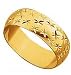 9ct Yellow Gold 6mm Diamond Cut Wedding Ring