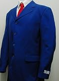Gianni Vironni Four Button Single Breasted Royal Blue Business Dress Suit