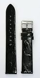 Men's Genuine Crocodile Watchband Black 16mm Watch Band