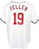Bob Feller Autographed Jersey | Details: Cleveland Indians, Majestic Replica, Triple Crown 1940 Inscription