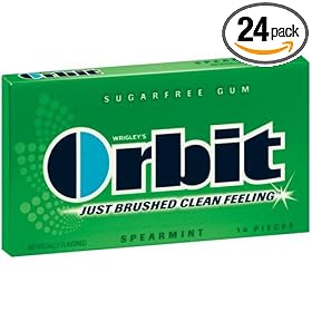 Orbit Spearmint Sugarfree Gum, 14-Piece Packs (Pack of 24) by Orbit