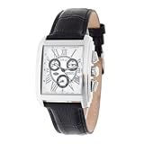 Haas & Cie. Herrenuhr RASMUS Leder Chronograph Silber MFH416ZWA