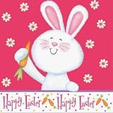 Hippity Hop Easter Plastic Tablecloth 54