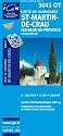 Top25 3043OT ~ St Martin-de-Crau, Les Baux-de-Provence, Les Alpilles walking and hiking map with free distance scale ruler