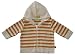 loud + proud 311 - Strickjacke mit Kapuze aus 100% Bio-Baumwolle, ringel