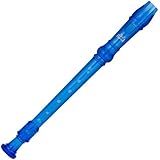 Ravel Transparent Recorder with Cleaning Rod and Bag, Blue