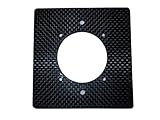 炭素 繊維 コンセント ベース カーボン 3K プレート 特注品 86 × 86 正方形 サイズ モダン シック デザイン 光沢 クリア (円穴)