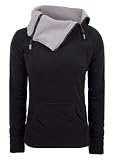 Eight2Nine Jacke Fleece Tasche mit Raffung, Daumenloch, black