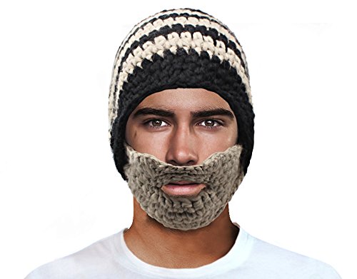Wacky Barbarian Beard Beanie Pillager Pirate Knit Hat Looter Cap