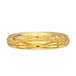 14K Yellow Gold Engraved Bangle Bracelet - 8 inches
