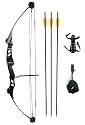Petron Adult Compound Bow Kit (45lb-55lb) Men's Archery - Black
