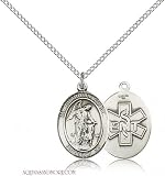 Guardian Angel EMT Medium Sterling Silver Medal