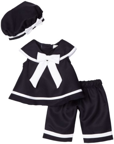 Rare Editions Baby-Girls Infant Nautical Capri Set