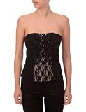 Morgan H11-Udio.N - Top Bustier Dentelle et Volants - Femme