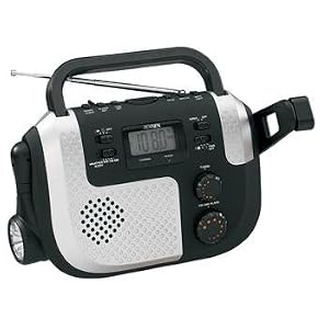 Jensen Portable Self-Powered AM FM NOAA Weather Band Radio - MR-720 (Black Silver) by Jensen