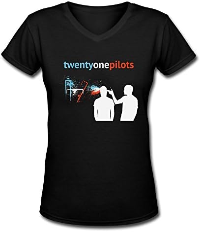 Twenty One Pilots Concert Logo V Neck T Shirt For Women