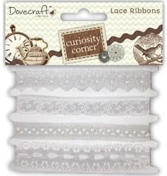 Bulk Buy: Trimcraft Paper Crafts (3-Pack) Curiosity Corner Lace Ribbons DCRB006
