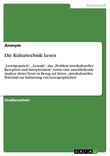 Die Kulturtechnik Lesen: 