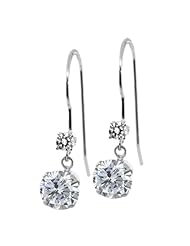 1.13 Ct Round I/J Diamond White Diamond 14K White Gold Earrings