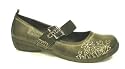 KCMODE Womens Brown Clark Style Everyday Flower Print Pump Shoes